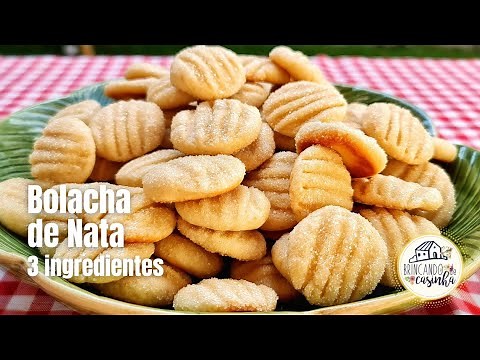 BOLACHA DE NATA COM 3 INGREDIENTES | RENDE MAIS DE 100 | DERRETE NA BOCA | FÁCIL E RÁPIDO