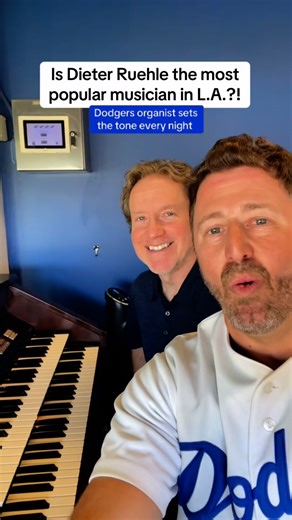 L.A. in a Minute on Instagram: "Did you know that baseball’s musical soundtrack – the organ - started with the Dodgers? They were the first team to hire a full-time organist over 80 years ago. Today, that tradition lives on with wildly talented Dieter Ruehle, who just might be the most popular live act in all of L.A. Let’s get into it! #dieterruehle #dodgers #losangeles #lainaminute"