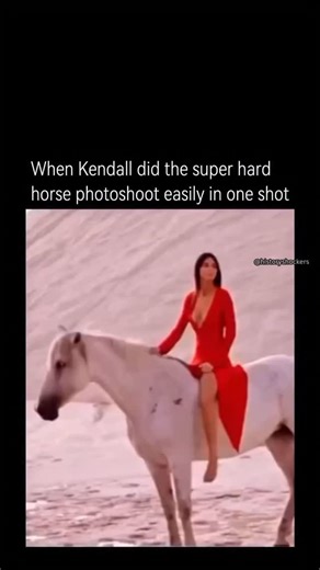 History Shockers on Instagram: "In August 2023, Kendall Jenner starred in Stella McCartney’s Winter 2023 campaign, shot by Harley Weir in the Camargue Salt Flats of France. The “Horse Power”-themed photoshoot featured her riding and posing with the region’s white ponies, showcasing her lifelong equestrian passion. Wearing outfits like a red blazer and denim look, she exuded elegance, with one image capturing a pony licking her purse. The campaign, celebrating the bond between humans and horses,