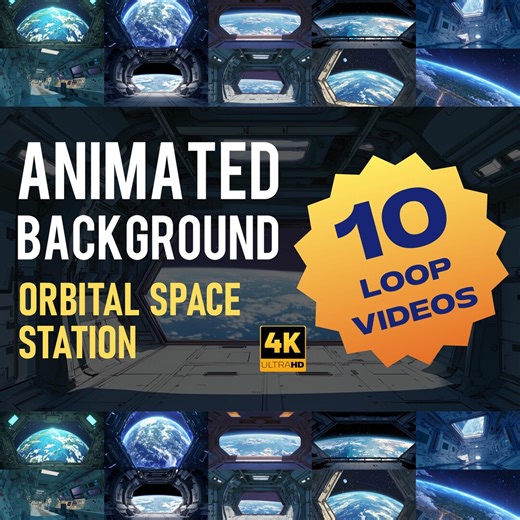 Animated Orbital Space Station 4K | Futuristic Sci-fi Loop Background - Etsy
