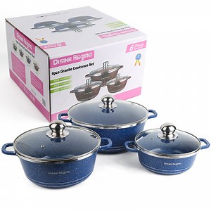 [Hot Item] China Factory Manufacturer Dessini Disine Regina Granite Cookware Set Non-Stick Nonstick Non Stick Aluminum Die Cast Granite Cooking Pot Set Cookware Sets Sale