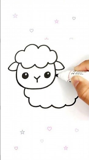 Sheep Drawing Super Easy!
