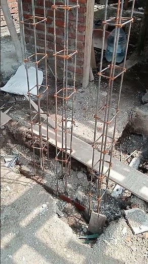 install small sized reinforced concrete columns