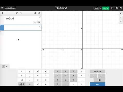 How to Calculate Permutations and Combinations on Desmos Graphing Calculator | Algebra 2