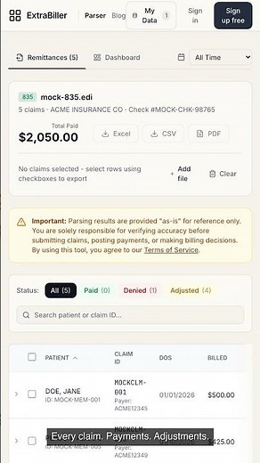 Convert 835 ERA File to Excel in 30 Seconds | Free Tool