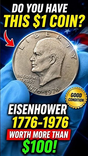 “DO YOU HAVE THIS $1 COIN? 😱 Eisenhower 1776–1976 Worth Big Money #coin #coincollecting #coinhunting