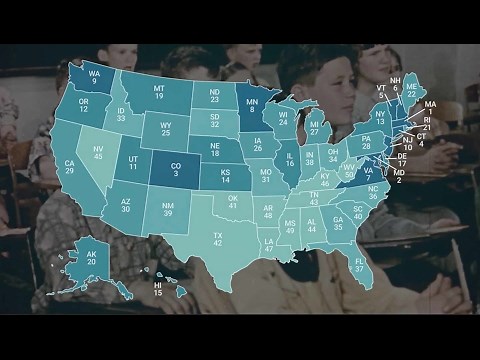 Animated map shows the most and least educated US states