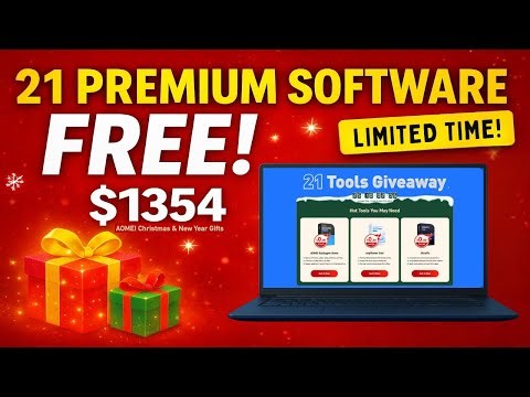 21 Premium Windows Software — 100% FREE! AOMEI Christmas Mega Giveaway (Full Version + License Keys)
