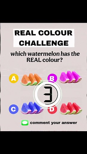 Only ONE Has the Real Color 🍉🍌👀