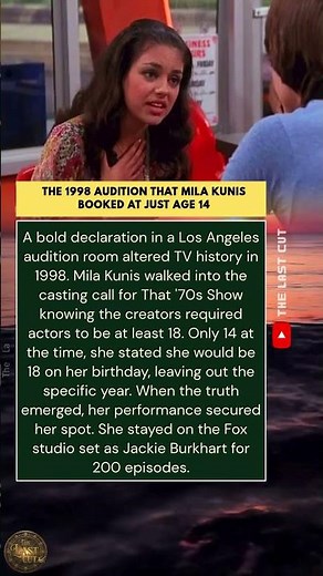 The 1998 Audition That Mila Kunis Booked At Just Age 14
