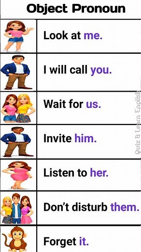 Object Pronouns in English 💯👩‍🎤✍️ #english #educ
