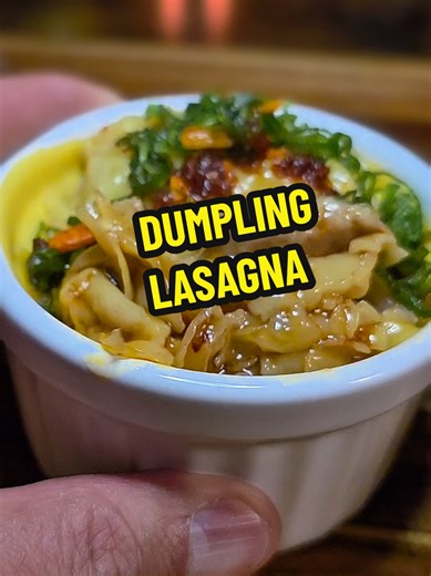 🔥 DUMPLING LASAGNA I’ve seen this all over my feed and knew I had to try it. No folding. No stress. Just layers and steam - and it’s stupid good. 🥟 DUMPLING FILLING • 1 lb ground pork • ¼ lb shrimp, finely minced • 3 green onions, minced (save some for garnish) • 3 cloves garlic, grated • 2 tsp fresh ginger, grated • 2 tsp chicken powder • 2 tbsp soy sauce • 1 tbsp sesame oil (start with ½ tbsp, adjust to taste) • 1 tsp sugar • ¼ tsp white or black pepper • ¼ tsp baking soda • ¾-1 tsp MSG • (O