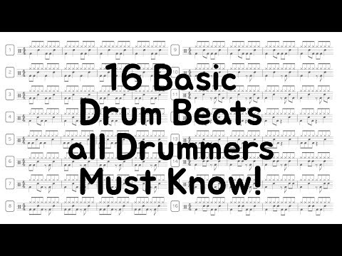 16 Basic Drum Beats all Drummers Must Know! | Beginner Drum Beats