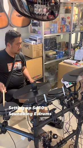 Setting up Soundking SD80 E drums #sdsoundkingdrums #foryouシ #HomeCreditInstallment | Zepra Music & Sports