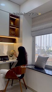 165K views · 3.3K reactions | Foldable study table ✨ #foldabletable #studytable #studytabledecor #smartfurniture #furniture #instagram #interiordesign #interior #interiordesigner #instalike #explorepage #puneinteriordesigners #punecity #homedesign #homeinterior #homeinteriors #reelsvideo #woodworking | Aureleo Interior Pvt Ltd | Facebook