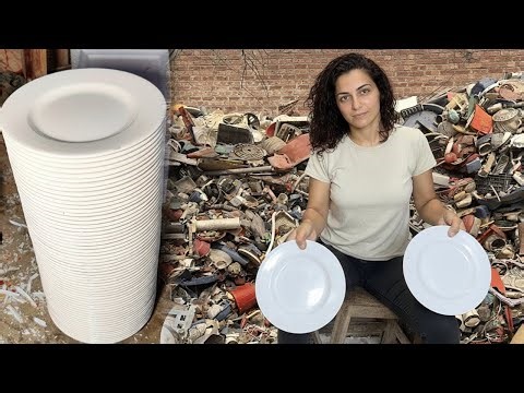 Incredible Process of Recycling Plastic Scrap to Make New Plastic Plates