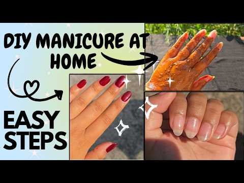 How to do manicure at home ✨️ || Easy Step by Step