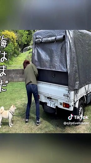 2_軽トラ旅 釣った魚が食べたくて海へ！軽トラの小さな家に泊まる。DIYキャンピングカー ゆきかぜ