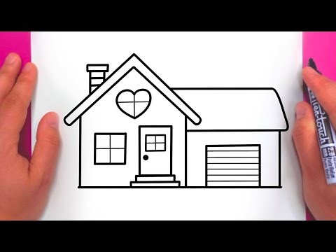 Deseneaza si Coloreaza o CASA Usor de Desenat si Colorat pas cu pas - Incepatori🏠HOW TO DRAW A HOUSE
