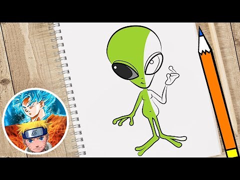 CÓMO DIBUJAR UN ALIEN paso a paso