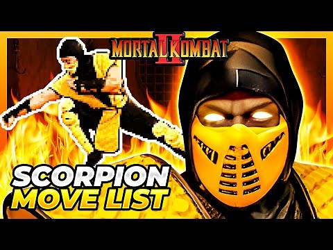 SCORPION MOVE LIST - Mortal Kombat II (MK2)