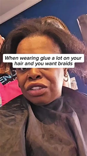 when wearing glue a lot on your hair and you want braids😤 | braids