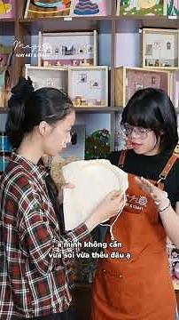 Thêu mặt nổi không thấy hình phải làm sao? Mẹo thêu len nổi punch needle - DIY Tiệm Tạp Hóa Nhà May