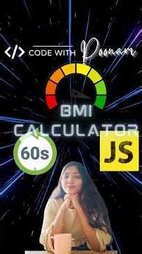 BMI Calculator | HTML CSS JavaScript | Code With Poonam | JS