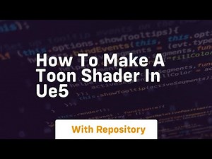 how to make a toon shader in ue5