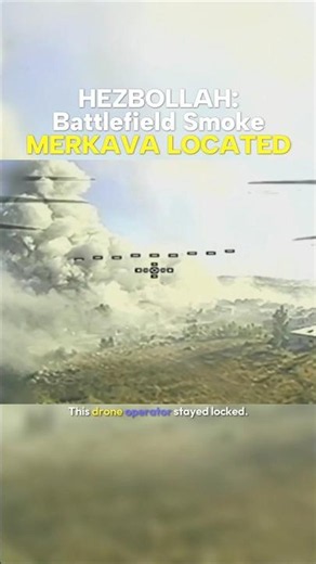 🟡 FPV drone locks onto Merkava tank through smoke