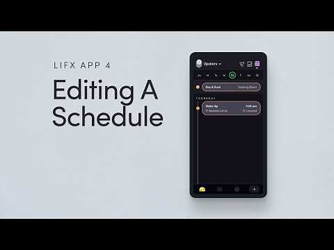 How To Edit A Schedule In The LIFX App