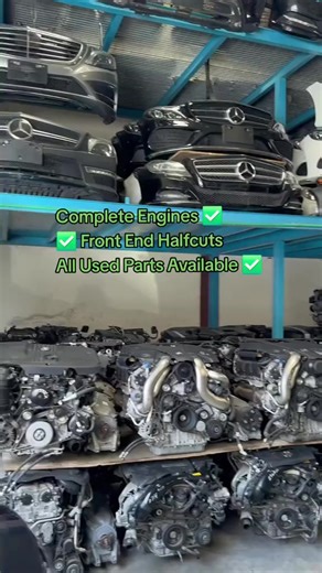 Hello guys, used auto parts in perfect condition for all Mercedes series , complete engines, AMG engines like M172 M272 M120 M270 And so on.. For more info SEND US MESSAGE