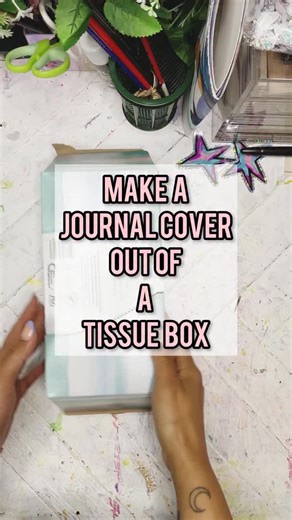 Meghann on Instagram: "Journal cover out of a tissue box"