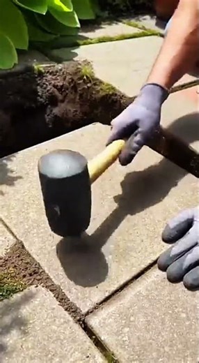 How to Fix a Sunken or Wobbly Patio Paver in 16 Seconds! 🧱✨