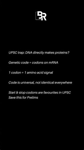 Genetic Code & Codons Explained | UPSC Science & Tech Revision