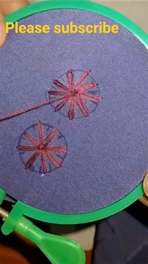 double thread circle silai stitching #embroidery #handbroidery