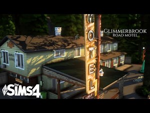 The Sims 4 - Glimmerbrook Road Motel - Relaxing Speed Build (ASMR)