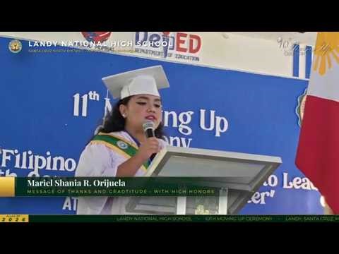 11th Moving Up Ceremony: Message of Thanks and Gratitude