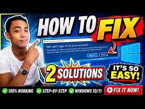 How to Fix “We Can’t Sign In to Your Account” Error on Windows 10/11 | 2 Easy Solutions (2026)
