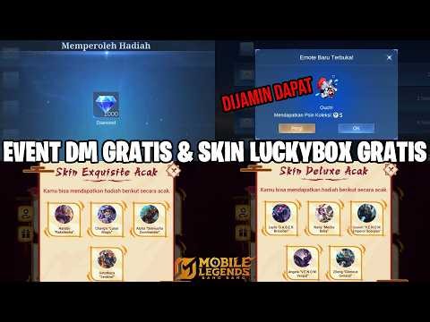 EVENT DIAMOND GRATIS, SKIN LUCKYBOX GRATIS, SKIN EPIC GRATIS & BATTLE EMOTE GRATIS MOBILE LEGENDS