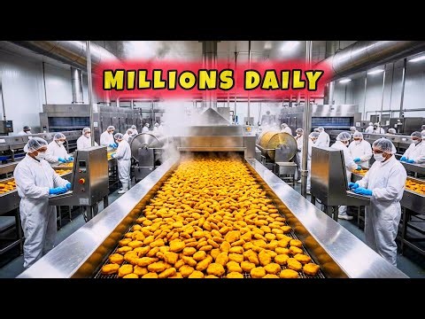 How Chicken Nuggets Are Made in Massive U.S. Factories (Millions Every Day)