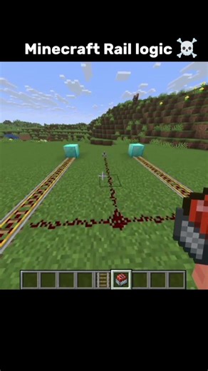 Minecraft rail logic that breaks everything #minecraft #shorts #redstone