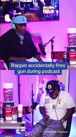 GUN GOES OFF during podcast with Rap Legend Mike D