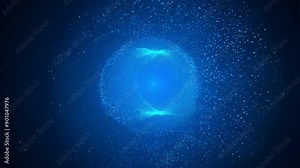 Abstract Surreal Blue Dots Creating a Motion Graphic Generative AI