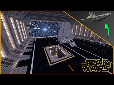 The star destroyer Part 1, hangar. Minecraft STAR WARS Map!