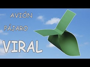 Avión de Papel PÁJARO Como Hacer, Viral China! BIRD SHAPED PAPER AIRPLANE!