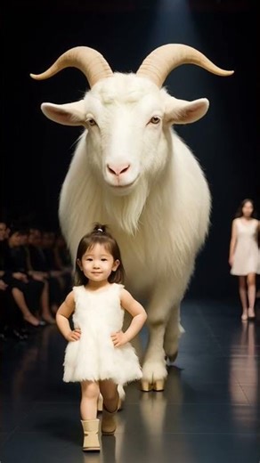 Massive Goat//Cute baby // fashion show //#goat #agt #shorts