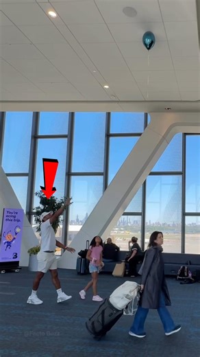 Dad Tries to Grab a Balloon at Airport... What It Really Was! 😱