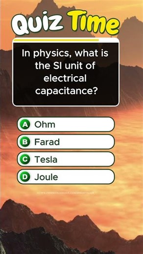 In physics, what is the SI unit of electrical capacitance?