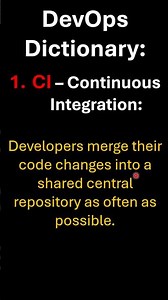 DevOps Dictionary 1 CI - Continuous Integration #devops